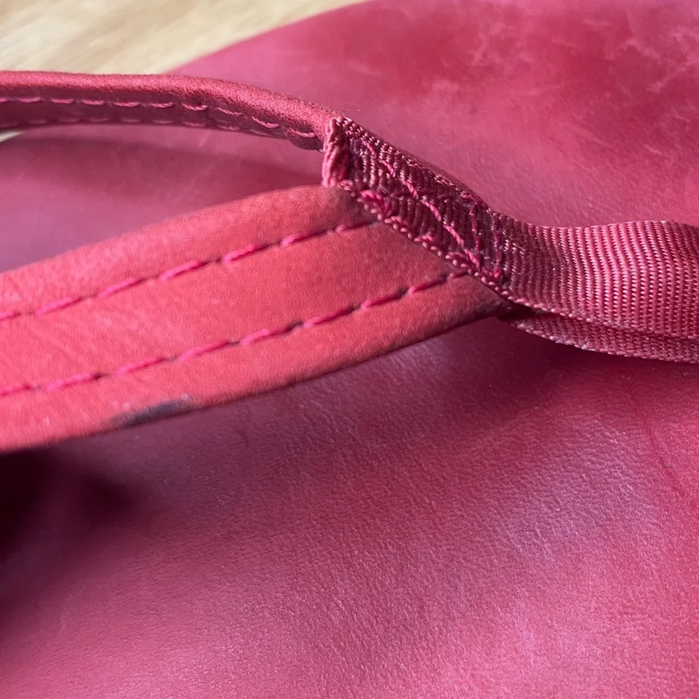 Vintage Rainbow Womens Single Layer Sandals in Red Leather Size M - Picture 6 of 10